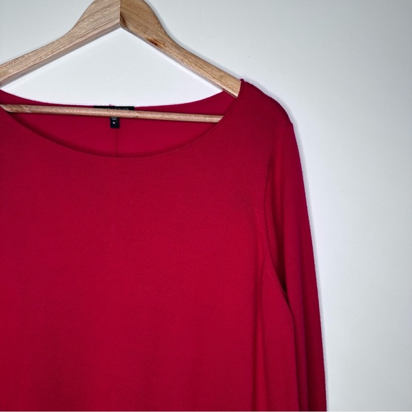 Eileen Fisher Cherry Red 100% Merino Wool Sweater Tunic Size XL - Picture 6 of 10